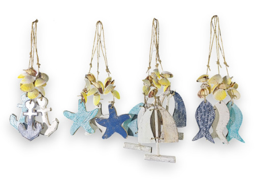 D-2577 DECO COCKLES 3 COL. 4 MOD. 35cm Pack 12