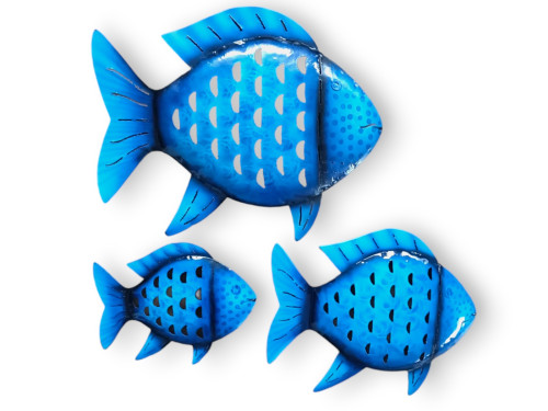 PEZ METAL PARED AZUL OSCURO