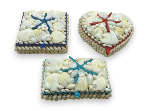 CAJA CONCHA BLCA.DEDOS 12cm pack 6