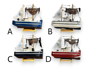 BARCO PESCA 16x16cm Azul