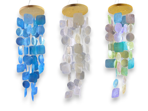 MOVIL CAPIZ MULTIFORMAS 50cm    3 COLORES pack 4