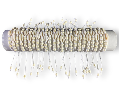 P.MA-25113 MONETA BEAD CERAMICA BLCA.tubo 24