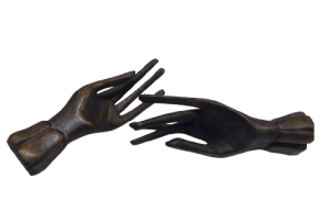 EXPOSITOR MANO 10x2cm marron