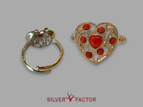 ANI.AG. FILIGRANA CORAZON MEDITERRANEO CABUJONES