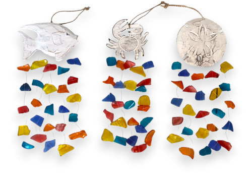 CRISTALES MULTICOLOR FIGURAS BLCAS.15x40cm pack 6